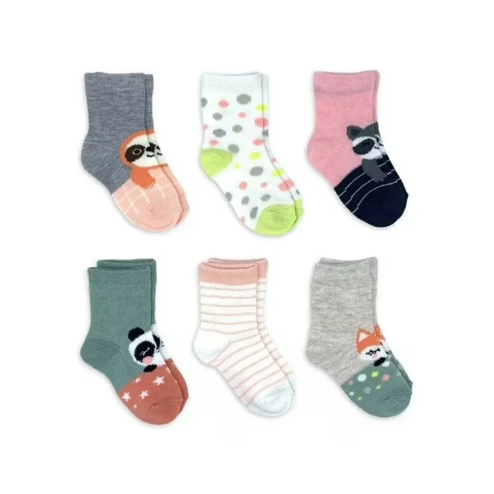 Wonder Nation Girls Socks Size 18-36M Assorted 6-Pack Stretch Comfort Playwear